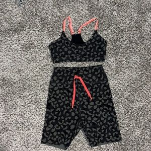 White fox/ Sarah’s day bra & biker shorts set